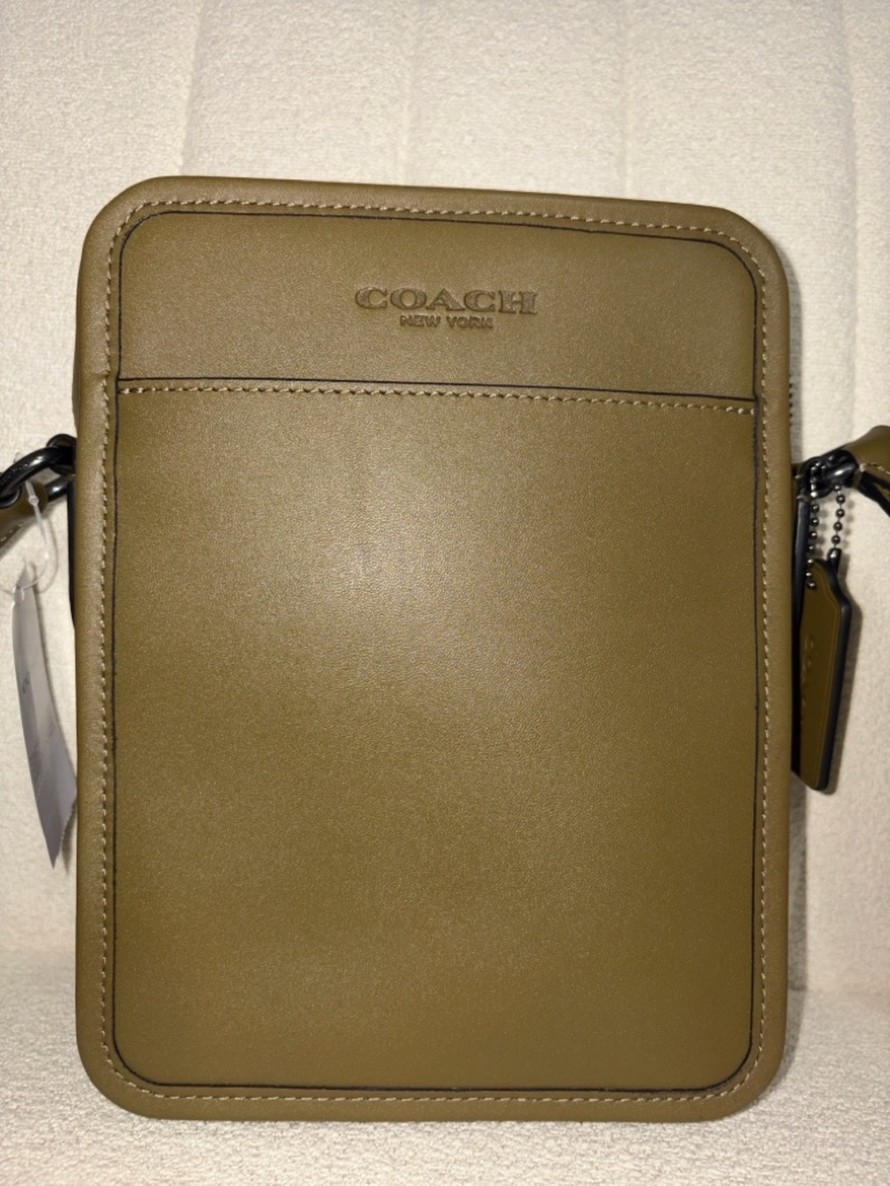 NWT Coach CDP85 Sullivan Small Messenger Bag Smooth Leather Green Men Crossbody